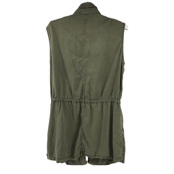 Buffalo David Button Med Green Sleeveless Shirt - Picture 3 of 8